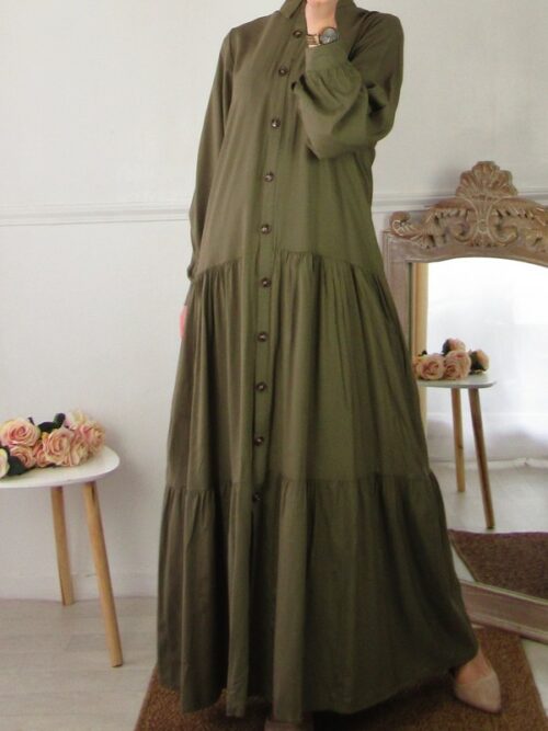 Robe Inès - Vert kaki