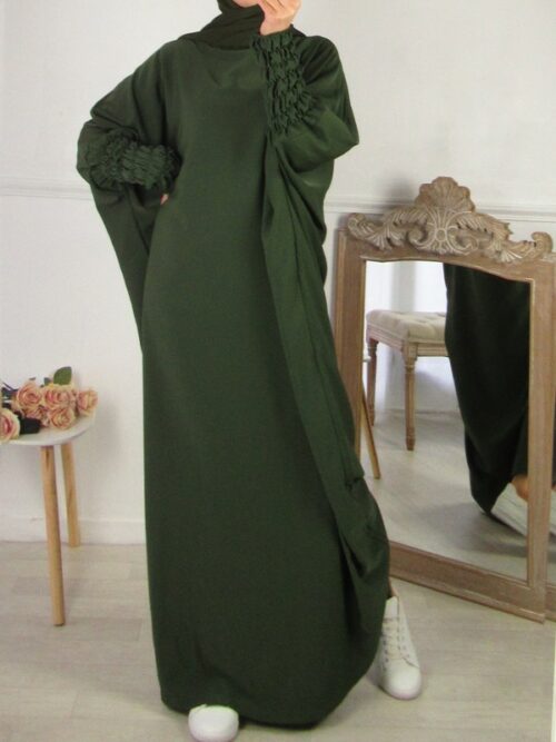 Robe papillon - Vert kaki