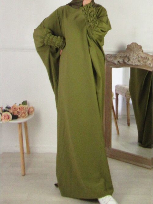 Robe papillon - Vert olive