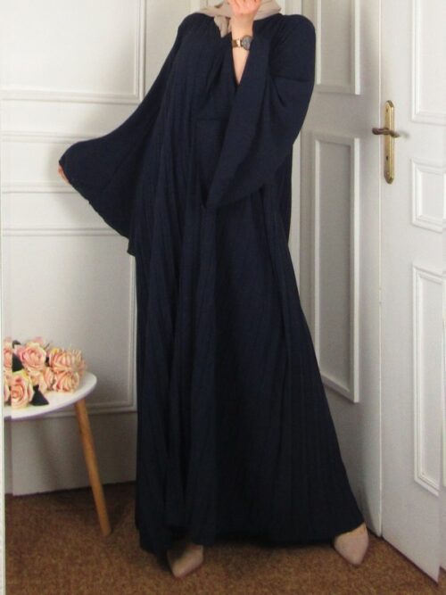 Robe Plissée - Bleu marine