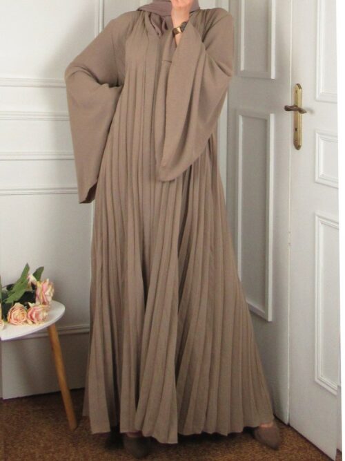 Robe Plissée - Nude