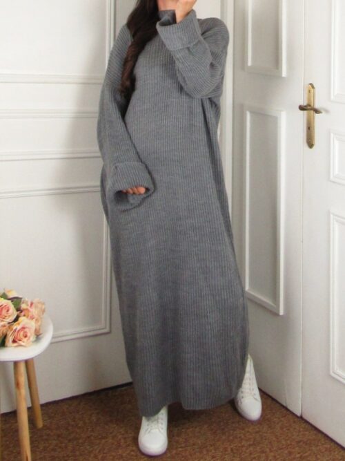 Robe pull Hiver - Gris souris