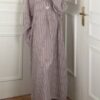 Robe Line - Marron/Blanc
