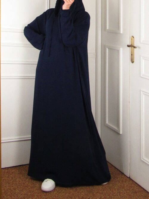 Robe à capuche - Bleu nuit