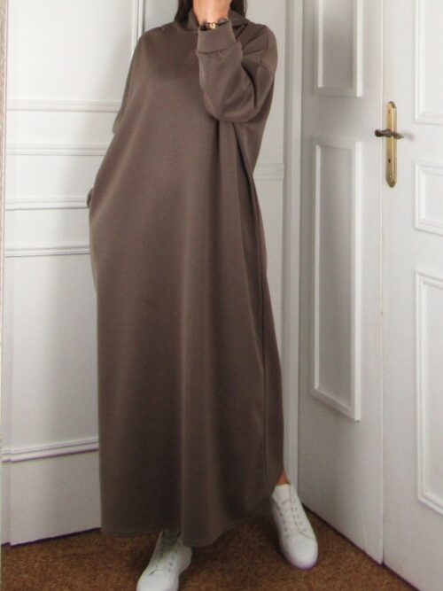 Robe Sweat avec poches - Taupe