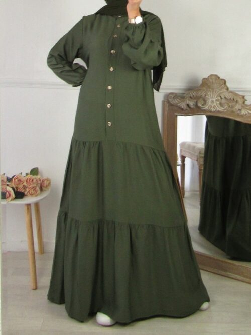 Robe Iris - Vert kaki