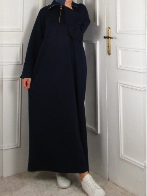 Robe zippée - Bleu nuit