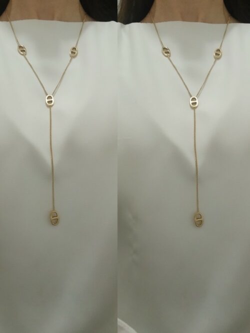 Sautoir en Y - Doré