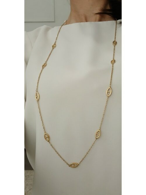 Sautoir maille marine - 2 coloris