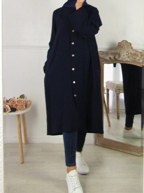 Chemise/Tunique avec poches - Bleu nuit