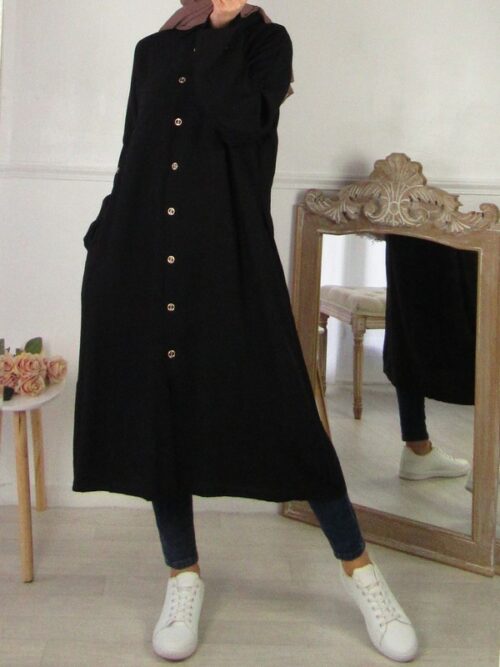 Chemise/Tunique avec poches - Noir