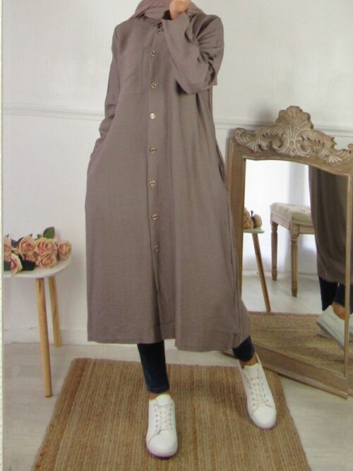 Chemise/Tunique avec poches - Taupe