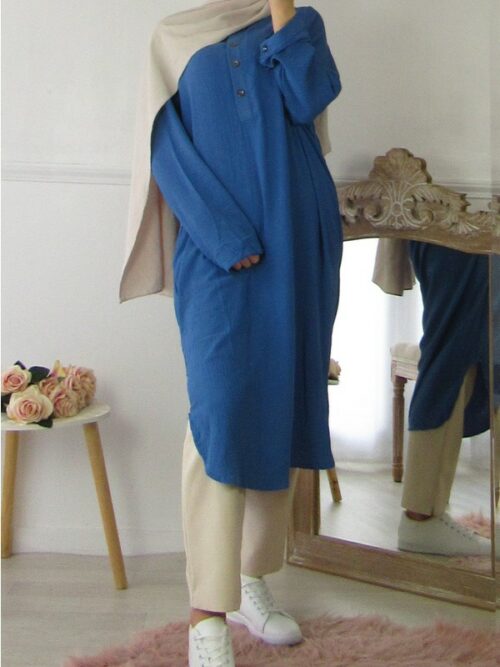 Tunique jersey - Bleu jean