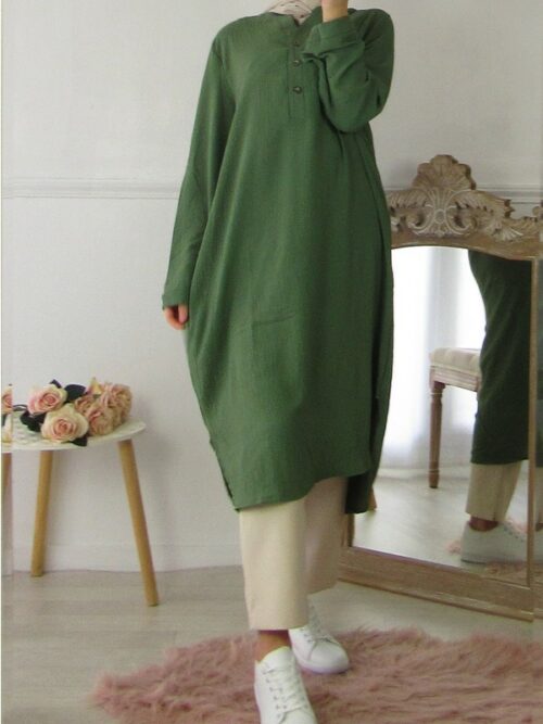 Tunique jersey - Vert kaki