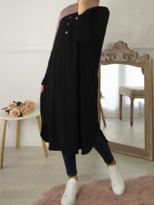 Tunique jersey - Noir