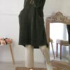 Tunique en velours - Vert kaki