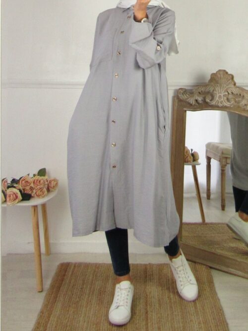 Chemise/Tunique avec poches - Gris