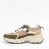 Baskets femme - Vert kaki/Taupe