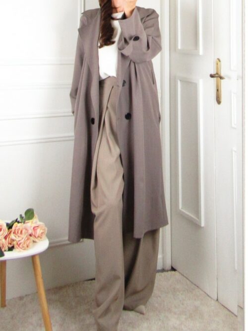 Veste légère longue - Taupe